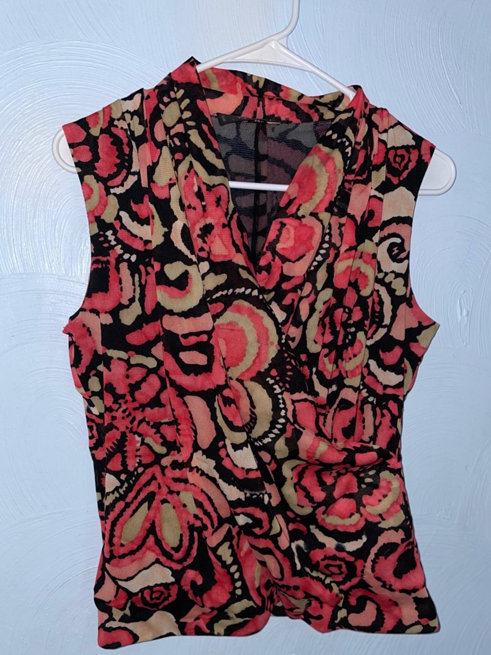 Women’s 6 Petite Kasper Floral Sleeveless Blouse